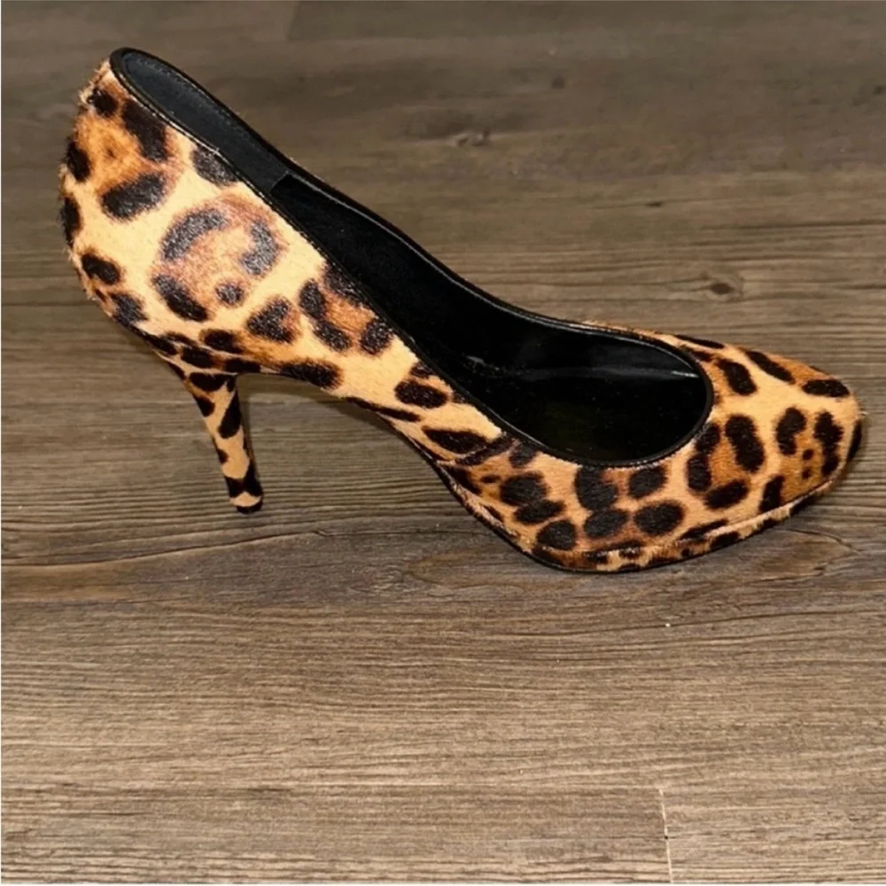 ❤️ Animal Print NINE WEST Platform Kristal Heels - Size 6.5